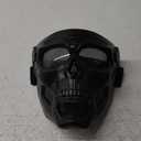 Skull Full Face Tactical Masks with PC Lens Eye Protection for CS Survival Games Shooting Cosplay Movie Paintball Halloween Scary Masks, Motorcycle Goggles Mask, Black, 19cmx18cm
