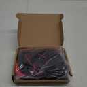 Newcotte 4 Pcs Halloween Vampire Costume Set Pink Black Wig with White Lace Ruffle Collar Lace Gloves Vampire Fake Teeth Fangs Spooky Cute Gothic Halloween Cosplay Accessories for Teenage Women Outfit