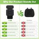 Siivton Car Seat Protector for Kids, Anti-Slip Design, Thick Padding, Prevents Seat Marks, 2 Storage Pockets for Toys & Snacks, Fits Most Cars, Black - 1 Pack