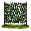86 York Expandable Wooden Privacy Fence with Artificial Flowers & Greenery, In-Ground Decorative Outdoor Privacy Screen to Hide AC Units & Trash Cans, Garden & Yard Decor Panel