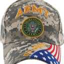 United States Army CAMO Baseball Style Embroidered HAT Flag us USA Cap