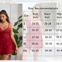 Womens Lingerie Sexy Babydoll Set Sheer Lace Chemise Nightgown with Garter Belt Bridal Boudoir Nighty Sleepwear (Red, L)