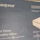 Beautyrest Deluxe Down Alternative Pillow King Size Medium Support for All Sleep Positions, Cooling InfiniCool Technology, Breathable & Removable Knit Cover, Premium Fiber-Blend Fill