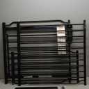 Extra Wide Baby Gate Extra Wide Pet Dog Gates for Stairs Doorways Black Metal Tension Indoor Safety Gates with Pressure Mount 71.5-76.38 Inch