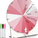 12-Inch Spinning Wheel for Baby Shower & Bridal Shower Games - Prize Wheel Spinner with Stand & Heart Shape Arrow - Funny Bachelorette Party Games Ideas(Pink)