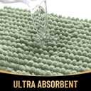 OLANLY Thick Bathroom Rugs 30x20, Extra Soft Absorbent Chenille Bath Rugs, Rubber Backing, Machine Wash Dry, Bath Mats for Bathroom Floor, Tub and Shower, Home Decor Accessories, Sage Green