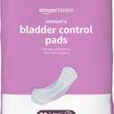 Amazon Basics Incontinence Pads for Women, Long, Postpartum, Bladder Control, Ultimate Absorbency, Fresh Protection, Unscented, 30 Count