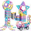 MAGBLOCK Magnetic Building Blocks Set, Upgraded Magnetic Tiles Toys for 3 4 5 6 7 8+ Year Old Girls, 103pcs Magnet Toys for Toddlers Boys and Girls 3-5