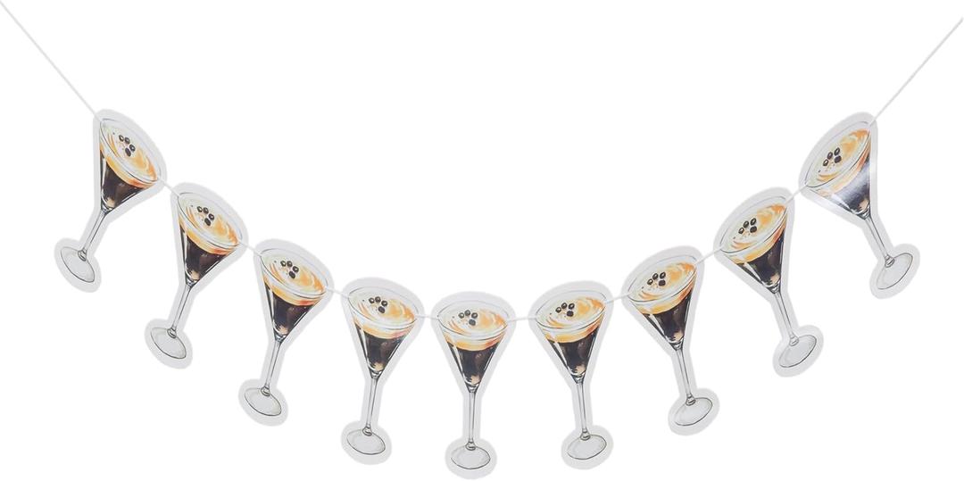 Espresso Martini Party Banner,Espresso Martini Theme Bachelorette/Birthday Party Decorations, Martini Bar Party Decor