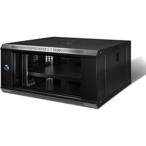 6U Wall Mount Server Cabinet IT Network Rack Enclosure Lockable Glass Door Server Rack Cabinet Black