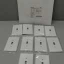 BESTTEN 10 Pack Oversized Toggle Light Switch Wall Plate, 1-Gang Jumbo Switch Cover Plate, Oversize 5.5 x 3.5, Unbreakable Polycarbonate, ETL Listed, White