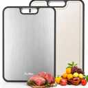 Titanium Cutting Board for Kitchen, 18" x 12" Double-Sided Chopping Board, 18"L x 0.6"W
