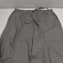 Womens Summer Capris Pants Causal Drawstring Elastic Waist Pants Lightweight Trousers Buttons Trim with Pockets