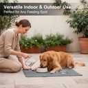 JBD Waterproof Silicone Pet Feeding,cat Food mat, Anti-Slip Dog Food Mat to Contain Spills, Protects Floors from Messy Drinkers, Multiple Sizes and Colors for Dogs and Cats (19"L x 12"W, Gray)