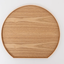 Half moon wooden Tray 9x10 Inch