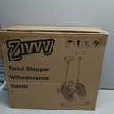 Zivvy Stepper Machine with Resistance Bands, Mini Stepper with 300LBS Weight Capacity, Twist Stepper for Full Body Workout, Adjustable Step Height, Smooth and Quiet, Step Machine for Men Women