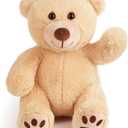 LotFancy Teddy Bear Stuffed Animal, 8 inch Brown Teddy Bear Plush Toy, Soft Plush Gifts for Kids Baby Toddlers on Baby Shower, Easter Decorations