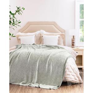 Buttery Soft Knit Throw Blanket for Couch, Reversible Fuzzy Knitted Blanket, Cozy Warm Plush Lightweight Decorative Throw for Sofa Bed, 60x80in, Sage