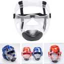 Colaxi Clear Taekwondo Mask Protective Detachable Thickening Face Shield Head Cover, Face Protection Cover Head Gear Face Guard for Boxing Karate