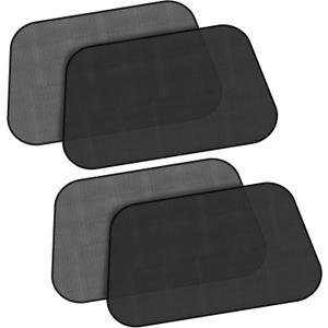 EcoNour Side Window Shades for Baby-4 Pack | Side Window Sunshade for Kids | UV Protection Sun Shades for Kids | Fits Most Camper, Bus, Van, RV, Minivan, Truck, MPV & SUV | X-Large (26"x16") (2 Transparent + 2 Semi Transparent)