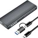 MAIWO M.2 NVMe SATA SSD Enclosure, 10Gbps USB 3.1 Gen2 with UASP Trim, Tool-Free PCIe NVMe NGFF SATA SSD Reader, Supports 2230/2242/2260/2280 M/B+M Key Up to 8TB