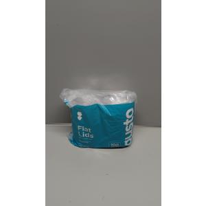 GUSTO [100 Count] Clear PET Plastic Flat Lids With Straw Slot for 12, 16, 20 & 24 oz. Milkshake Cups (Formerly Comfy Package)