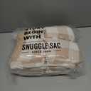 Snuggle Sac Checkered Throw Blanket for Couch, Super Soft Cozy Warm Knit Netural Decorative Fluffy Blankets, Reversible Buffalo Plaid Microfiber Throws for Sofa Bed, Plaid Beige, 50x60 Inches