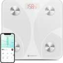 Etekcity Scale for Body Weight, Smart Digital Bathroom Weighing Scales with Body Fat and Water Weight for People, Bluetooth BMI Electronic Body Analyzer Machine, 400lb (White)