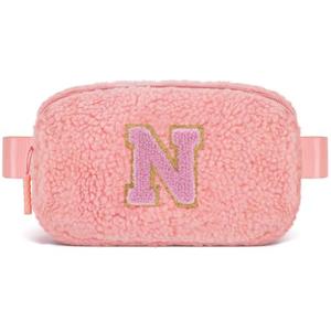 Uygafly Birthday Graduation Gifts for 5 6 7 8 9 10 11 12 13 14 15 16 Year Old Girl,Initials Fanny Pack Crossbody Bag for Girls Kids,Trendy Cute Purse Stuff - N,Peach