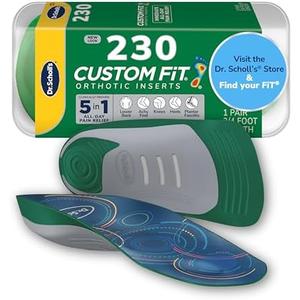 Dr. Scholl’s Custom Fit Orthotics 3/4 Length Arch Support Shoe Inserts - Plantar Fasciitis Relief Insoles for Men and Women, Immediate All-Day Total Lower Body Pain Relief, FSA HSA Eligible, CF230