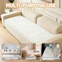 Couch Cover for Dogs Washable,Non Slip Fuzzy Durable Couch Covers for 3 Cushion Sofa Pet Friendly Sofa Cover Dog Thick Soft Slipcovers Protector Couches Mat Bed (Beige, 27.6" x 82.7"/70 x 210cm)