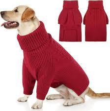 Hey Point Small Dog Sweater Cute Dog Clothes for Small Girl Boy Puppy Sweater Warm Pet Accessories Puppy Clothes Doggie Outfit (Red, L)