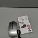 Wireless Bluetooth Mouse for Mac Air MacBook Pro Laptop PC Pad Optical Rechargeable Silent Mouse with Jiggler Mode Dual Mode Switch Bluetooth 5.2/3.0 and 2.4G USB-A & USB-C Receiver Gray