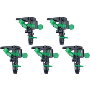 5Pcs ABS Sprinklers Set, Adjustable 0-360 Degree, 34Ft-60Ft Spray Distance for Lawn Garden Watering & Irrigation