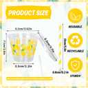 FYSUIMU 100Pcs Lemon Disposable Plastic Cups with Lids and Straws 9Oz Cute Yellow Lemonade Cold Beverage Drinking Cups for Summer Birthday Baby Shower Party Supplies (EXP 07/10/26)