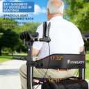 Lightweight Upright Rollator Walker All-Terrain Foldable with seat and Adjustable Height backrest, 300 lbs Capacity, 10" Front & 8" Rear Wheels for Seniors, Adults, bariatric, Includes Cane Holders