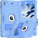 BMOUO Case for iPad 6th 5th Generation (9.7 inch, 2018/2017), Shockproof Protective iPad 9.7 Case with Built-in Stand/Pencil Holder for iPad 6th/5th Gen, Air 2, Blue