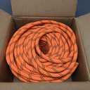 VEVOR Double Braided Polyester Rope, 3/4 in x 220 ft, 24 Strands, 20000 LBS Breaking Strength Outdoor, Arborist Rigging for Rock Hiking Camping Swing Rappelling Rescue, Orange/Black