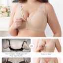 Slimers Front Closure Bras for Women: Post Surgery Front Hook Everyday | Full Coverage Wireless Design: Moisture Wicking Comfort Supportive Convenient Bralettes (M)
