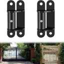 Heavy-Duty 7 Face-Mount Weld-On Roller Bearing Gate Hinges with Grease Zerk  Supports Large Driveway Gates Up to 1100 lbs, 2062P Lubricable Iron Hinge Set (Pair)