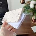 2 x Compatible with iPhone 12 Case Polka Dot Phone Case Cute Aesthetic Design Simple for Women Girl Stylish Shockproof Full Camera Protection Cover - Blue