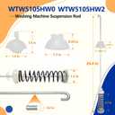 New WTW5105HW2 WTW5100HC0 WTW5105HW0 MVW6230HW2 WTW5057LW0 WTW5100HC2 Washer Suspension Rods(4PCS), Fit for Whirlpool Kenmore Maytag Washer MVW6230HW0 WTW5100HW0 MVW6200KW2