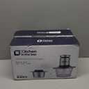 Kitchen in the box Food Processor, Electric Meat Grinder & Food Chopper with 400W Powerful Veggie Chopper-2 Bowls8 Cup+8 Cup & 2 Bi-Level Blades for Meat/Fish/Vegetable/Baby FoodSliver Button