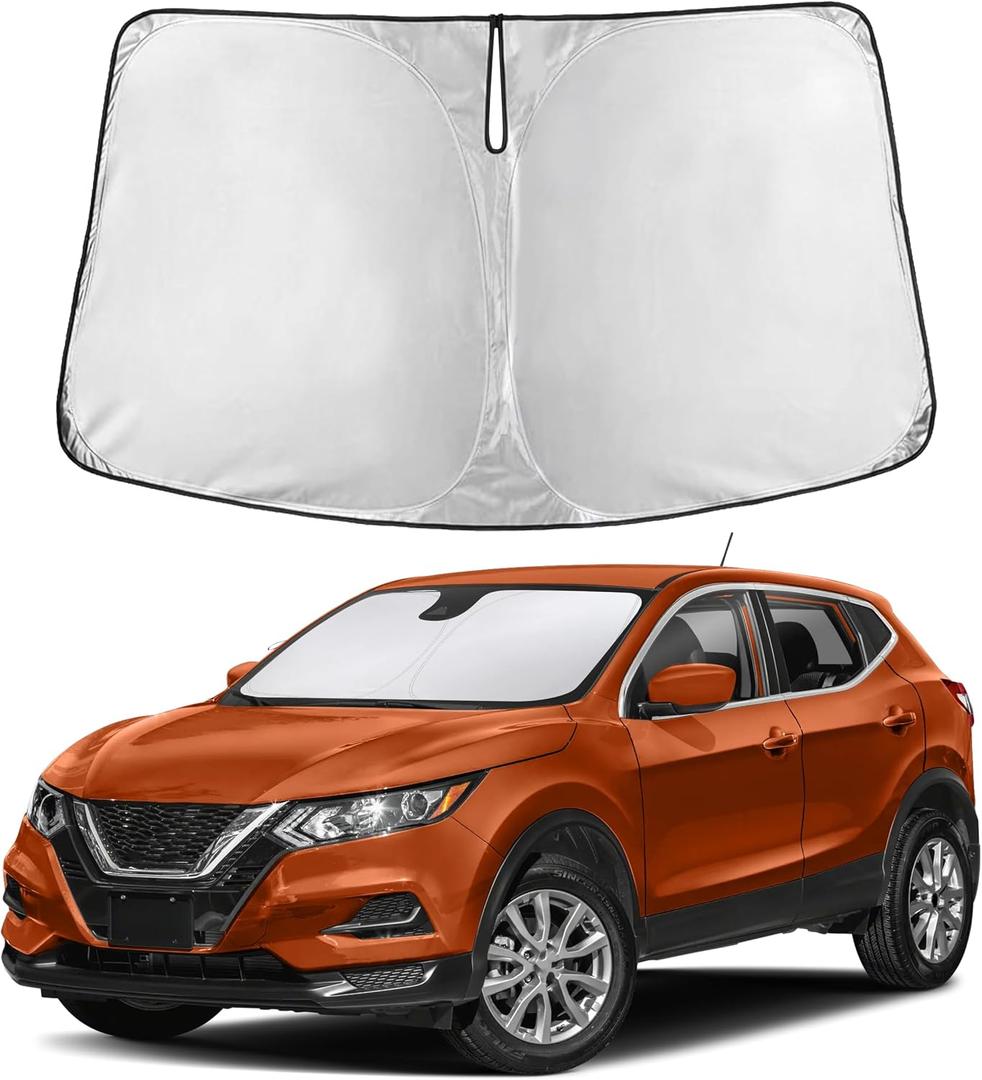EcoNour Windshield Sunshade Compatible for Nissan Rogue Sport 2017-2022 2023 2024, Sun Visor for Front Windshield & Window Sun Shade Cover, UV Heat Blocker & Protector, Car Accessories