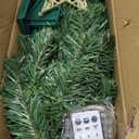 Remote Control-3 FT Artificial Mini Christmas Tree,Tabletop Small Christmas Tree with 50 Warm White & Multicolor Changing Lights Timer 8 Modes DIY Ball Ornaments,Home,Office,Indoor Holiday Decoration (Green)