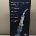 Enhulk Pool Vacuum for Above Ground Pool with a Telescopic Pole, Running time up to 1H, Handheld Rechargeable Pool Cleaner with Powerful Suction up to 18.5 GPM, Ideal for Leaves & Debris, PC10 Pro