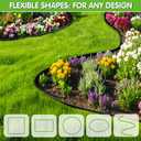 Landscape Edging, Garden Edging Border No Dig 2" Tall x 20'​with 20 Stakes, Plastic Edging for Landscaping Border - Easy Install & Cut, Flexible for Flower Beds, Lawn, Yard, Paver Black, 2in x 20ft