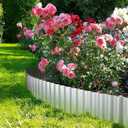 LAVEVE Corrugated Metal Garden Edging 8" x 20Ft, Landscape Edging Border for Lawn, Flower Bed, Garden Fence, Paver Edging (Silver)