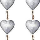 Moxweyeni 2 Pack Metal Heart Wall Decor Valentines Heart Decorations Galvanized Vintage Hearts Hanging Sign Rustic Country Love Wall Art for Couples Anniversary Gift Indoor Outdoor Home