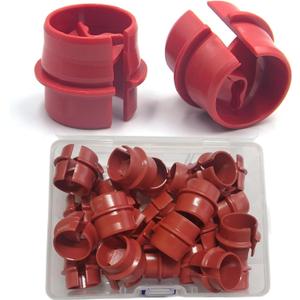 25pcs 3/4 Inch Non-Metallic Cable Connector - Snap Style Installation - Labor Saving, for Confined Areas - Three Cables #6-#8Red